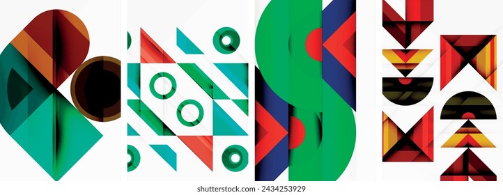 Papel pintado triangular o diseño de fondo de cartel