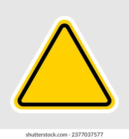 Triangle warning sign icon. Vector design.