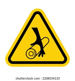 Signo de advertencia de triángulo: Símbolo del eje giratorio ISO
