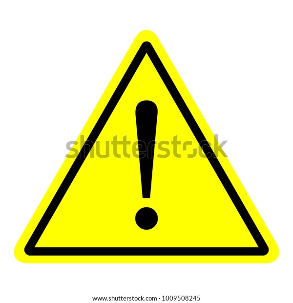 純粋な黄色と黒の三角形の警告記号 危険な警告記号 のベクター画像素材 ロイヤリティフリー
