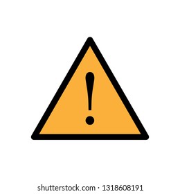 Triangle Warning Sign Symbol, Caution Illustration As A Simple Vector Sign & Trendy Symbol for Design and Websites, Presentation or Mobile Application.