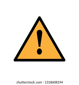 Triangle Warning Sign Symbol, Caution Illustration As A Simple Vector Sign & Trendy Symbol for Design and Websites, Presentation or Mobile Application.