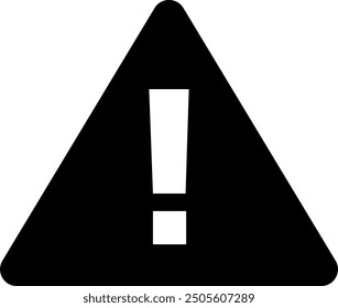 Triangle warning vector flat icon