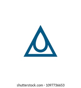 triangle water drop logo design