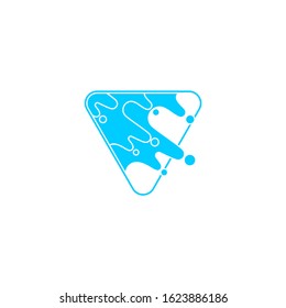 triangle water splash 3d geometric motion design logo vector