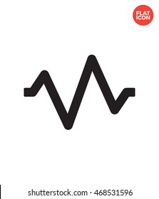 Triangle Wave Icon Flat Style Isolated Vector Illustration