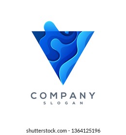 triangle wave logo vector