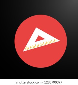 triangle, web icon or user interface button, vector.