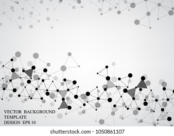 triangle web pattern technology gray vector background
