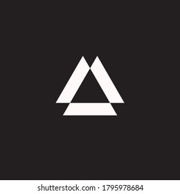 Triangle White Logo Template EPS