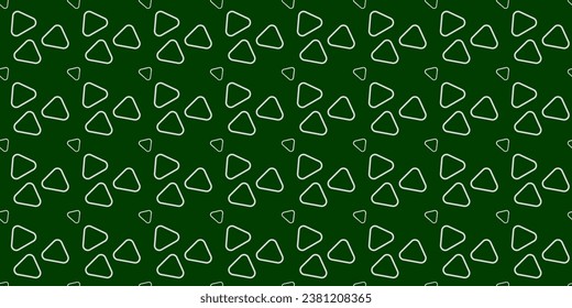 Triangle white object with green background