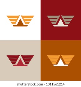 triangle wing emblem logo