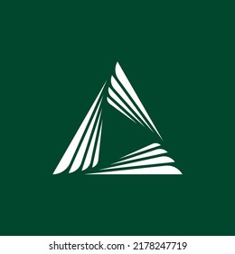 triangle wing logo. delta fly logo