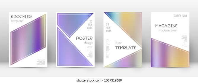 Triangle wondrous template for Brochure, Annual Report, Magazine, Poster, Corporate Presentation, Portfolio, Flyer. Beautiful color gradients cover page.