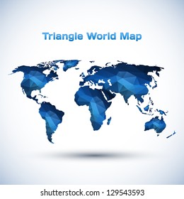 Triangle World Map Illustration