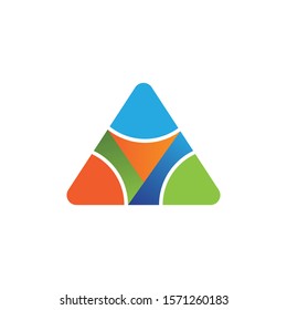 Triangle with y letter logo vector template