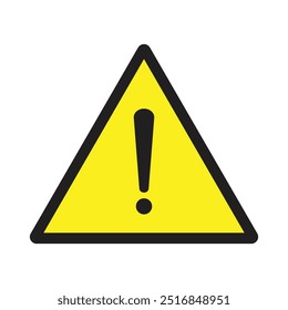 Triangle yellow caution sign icon