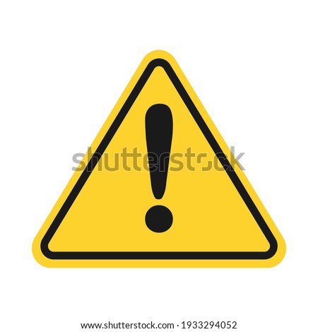 Triangle yellow caution sign icon
