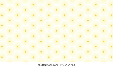 Triangle Yellow Floral Pattern, Vector Illustration 