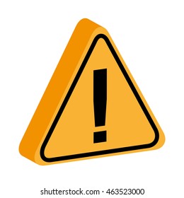 triangle yellow information signal icon vector illustration design