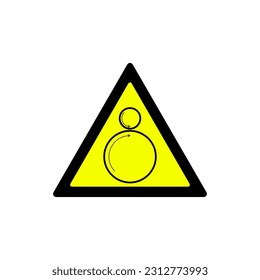triangle yellow stuck gears warning symbol