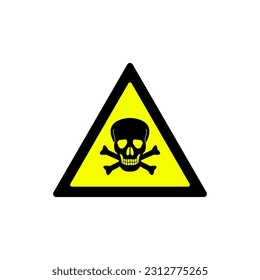 triangle yellow toxic warning symbol