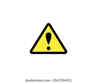 Triangle yellow warning mark icon. symbols danger and warning signs vector illustration. (white background)