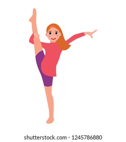 Triangle yoga pose flat icon design 