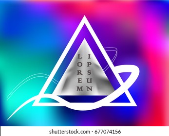 Triangles with an abstract background.