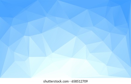 triangles abstract background - blue white - vector illustration