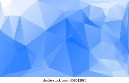 triangles abstract background - blue white - vector illustration