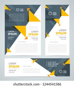 Triangles abstract theme Se tflyer cover, banner, roll up banner