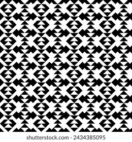 Triangles, arrows, figures seamless pattern. Geometric image. Ethnic ornate. Tribal wallpaper. Folk ornament. Geometrical background. Retro motif. Ethnical textile print. Abstract image. Vector art.