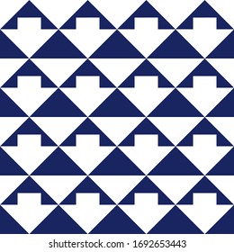 Triangles, arrows seamless pattern. Ethnic ornament. Folk wallpaper. Triangular, arrow shapes ornate. Geometric background. Tribal motif. Textile print, geometry abstract. Geometrical image. Vector.