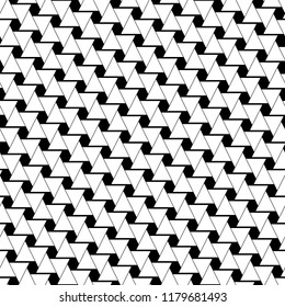 Triangles backdrop. Triangular blocks wallpaper. Triangle shapes ornament. Geometrical background. Mosaic motif. Seamless surface pattern design. Digital paper, web designing, page fills, abstract.