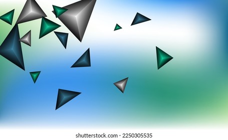 Triangles background. Abstract background from triangular pyramids. Geometric background. 3d vector illustration.