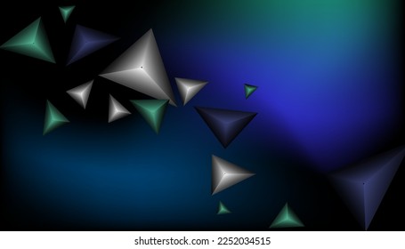 Triangles background. Abstract background from triangular pyramids. Geometric background. 3d vector illustration.