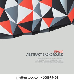 Triangles background with copyspace. Vector illustration, EPS10