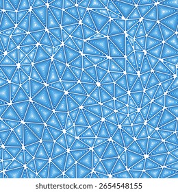 Triangles background design. Compact shape size. Multiple repeated inner triangles. One tone colored style. Repeatable pattern. Stylish vector tiles. Seamless vector illustration.