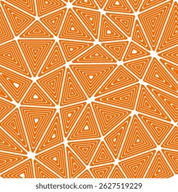 Triangles background design. Large shape size. Multiple repeated inner triangles. Solid Color style. Repeatable pattern. Stylish vector tiles. Seamless vector illustration.