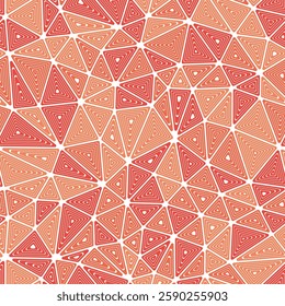 Triangles background design. Medium shape size. Multiple repeated inner triangles. Mono tone style. Repeatable pattern. Stylish vector tiles. Seamless vector illustration.