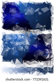 triangles background. different yellow treuolniki yellow tones. blue with white