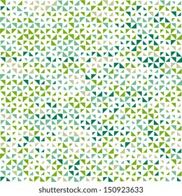 Triangles background in green colorway