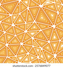 Triangles Background. Large shape size. Multiple repeated inner triangles. One tone colored style. Repeatable pattern. Beautiful vector tiles. Seamless vector illustration.