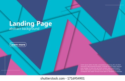 Triangles Background. Minimal layout. Modern triangles design. 3d geometric background. Cover layout magazines template. Abstract paper cut. Vector.