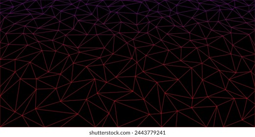 Triangles, background, red lines. Space. Minimalist lines. Vector.