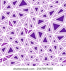 Triangles Background. Rounded solid shapes in frames. Medium triangle size. Single color tone style. Repeatable pattern. Beautiful vector tiles. Seamless vector illustration.