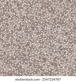 Triangles Background. Small shape size. Multiple repeated inner triangles. Monotone style. Repeatable pattern. Beautiful vector tiles. Seamless vector illustration.