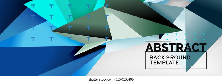 Triangles background techno template, vector illustration