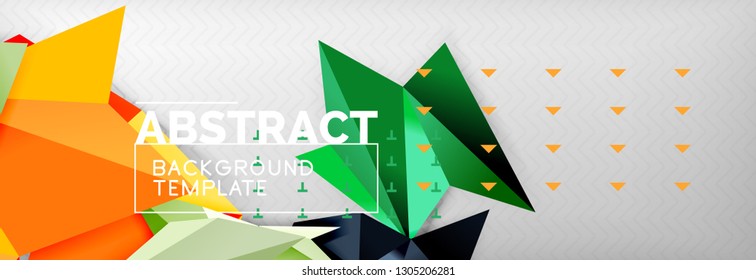 Triangles background techno template, vector illustration